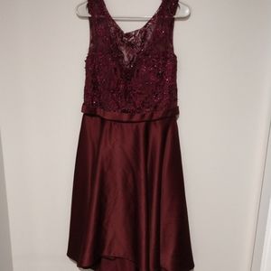 Morilee Bordeaux Bridesmaid Dress